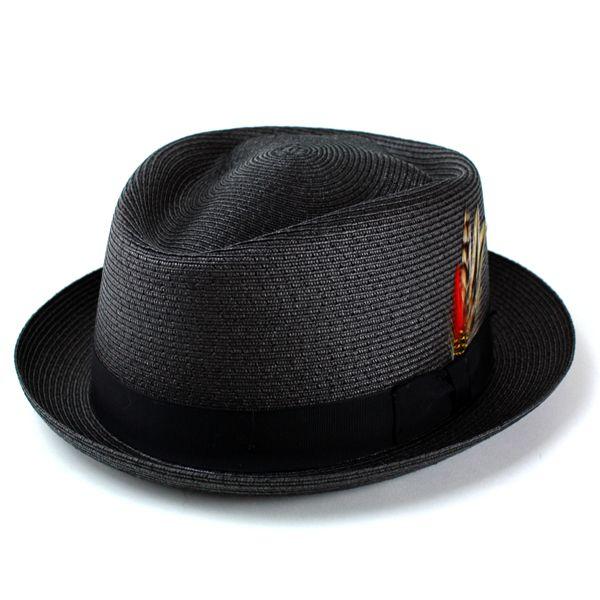 ストローハット ハット メンズ ハット レディース レディス 帽子 ブレード New York Hat Sewn Diamond ブラック｜elehelm-hatstore