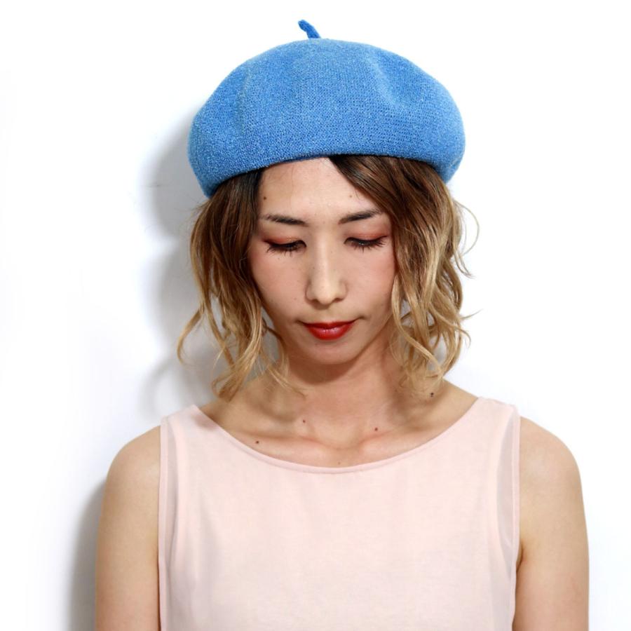 レディース 帽子 ベレー 夏 かわいい メール便送料無料 通販 女性 青