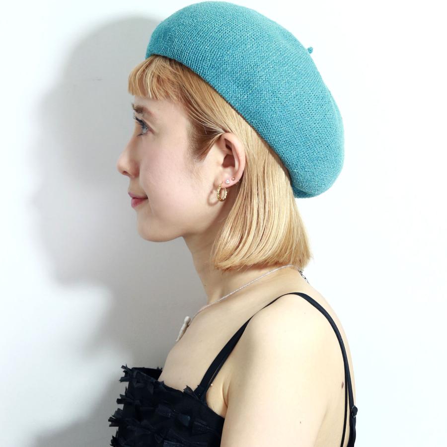 涼しい帽子 かわいい メール便送料無料 ニットベレー帽 レディース 