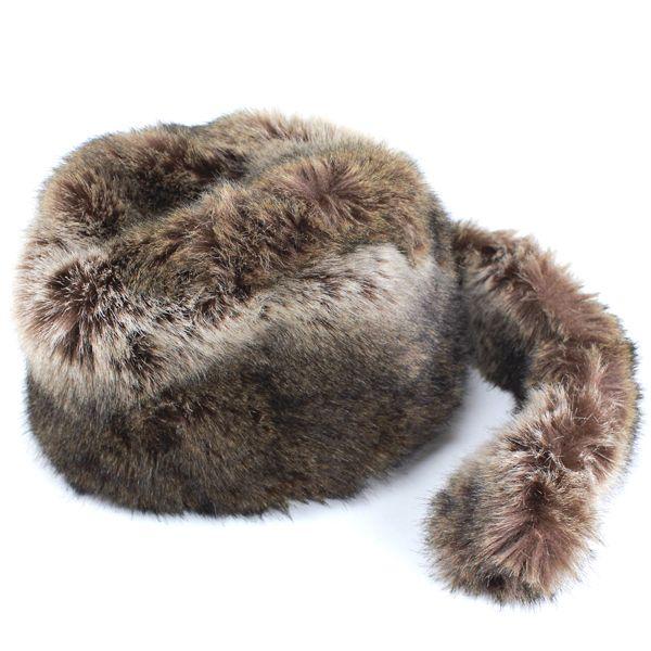 レディース ファッション 秋冬 クロケット フェイクファー 毛皮 帽子