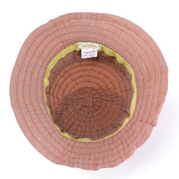 ハット チューリップハット レディース 婦人ハット 帽子 グレヴィ イタリア 春夏 帽子 オレンジ系 GREVI（グレヴィ） レディース チューリップハット 帽子 婦人 イタリア
