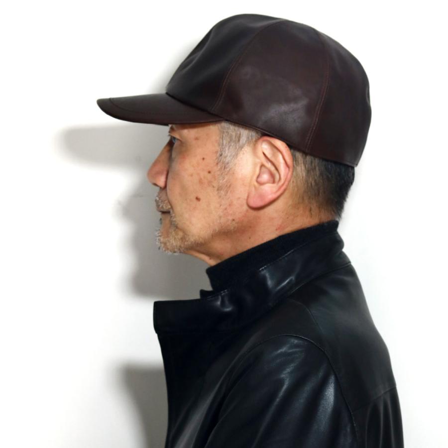 革 キャップ メンズ 牛革 レザーキャップ 帽子 cap 日本製