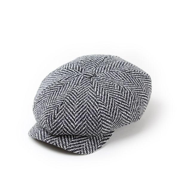 ハンチング 帽子 メンズ Wigens ウ ィゲーン ハンチング帽 八方ハンチング ヴィゲーンズ ブラック 黒 Jsonic Ca