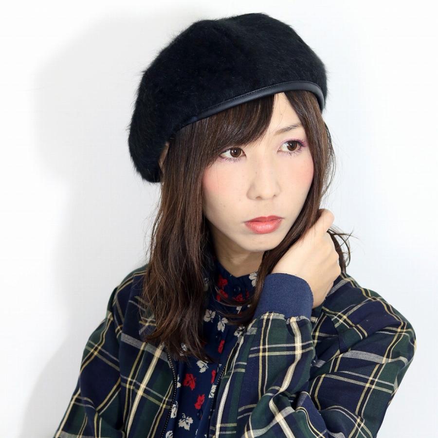 【新品未開封】M me eme エムミーエメ ファーベレー帽 黒 アーミーベレー 秋 冬 紐付き ベレー帽 フェイクファー ふわふわ
