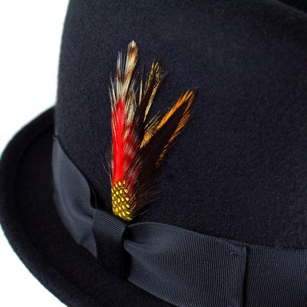 帽子 メンズ帽子 フェルト中折れハット 小つば帽子 帽子 NewYorkHat Rude Boy 5241 ブラック｜elehelm-hatstore｜05