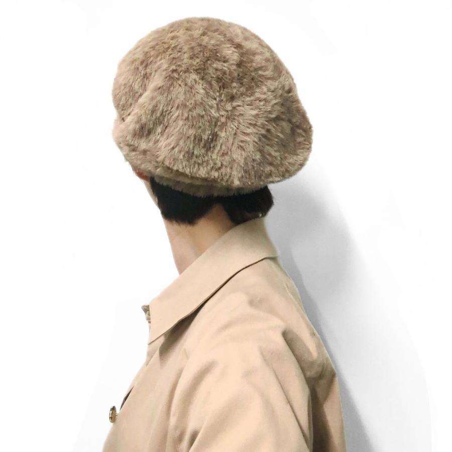 ベレー帽 ファー レオパード ファーベレー アニマル 柄 ベレー ヒョウ