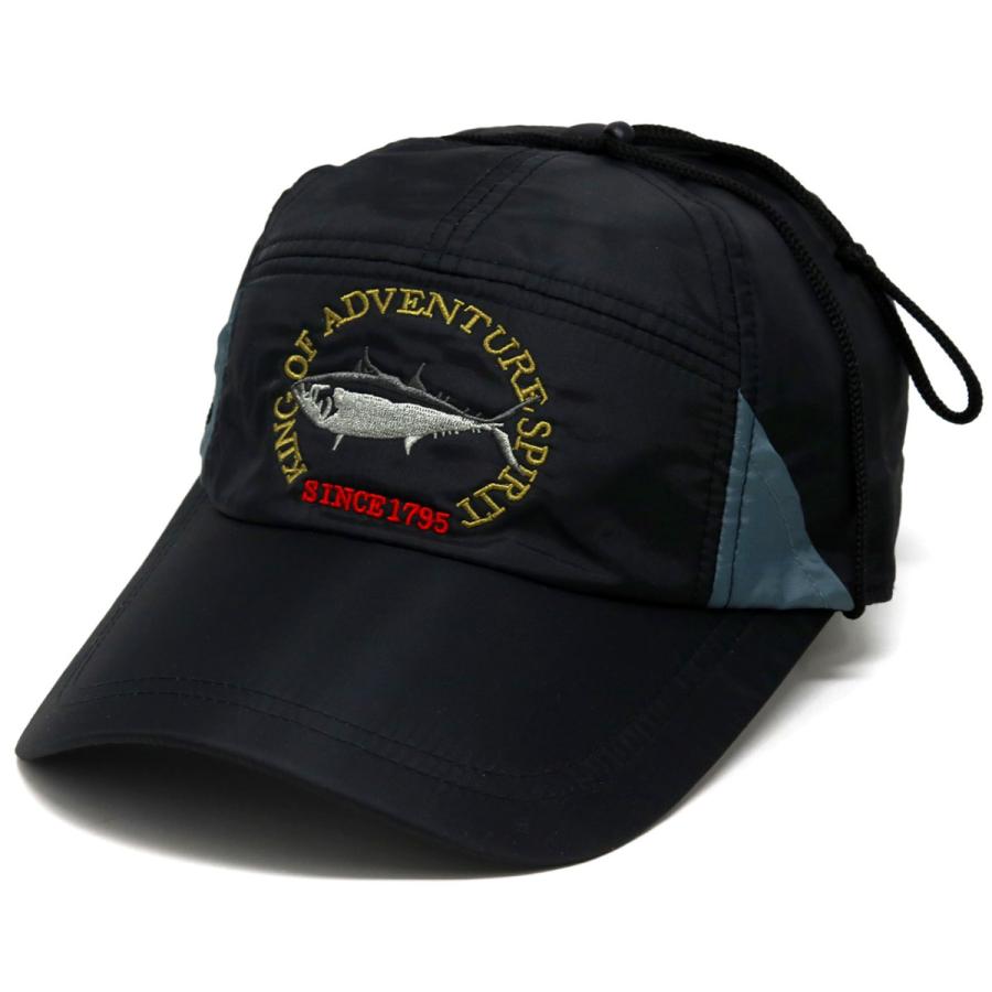 フィッシング キャップ エギング 帽子 メンズ 撥水 船釣り あご紐 男性