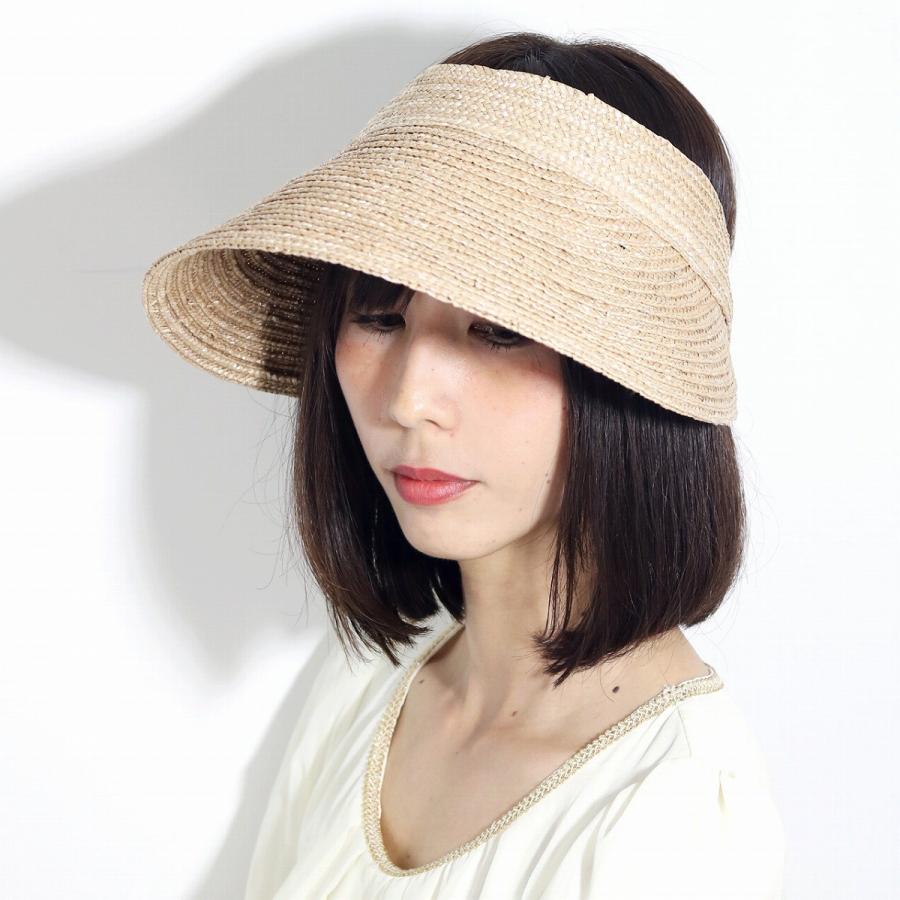 サンバイザー 婦人帽子 バイザー 麦わら帽子 春夏 日よけ クルクル丸め