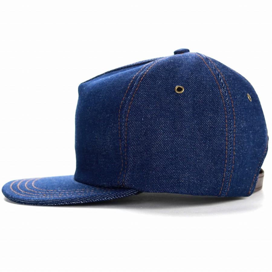 ニューヨークハット　デニム　モーターサイクルキャップ　バイカーキャップ NEW YORK HAT（ニューヨークハット） デニム ステッチ トラッカー