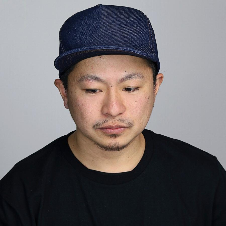 ニューヨークハット　デニム　モーターサイクルキャップ　バイカーキャップ NEW YORK HAT（ニューヨークハット） デニム ステッチ トラッカー