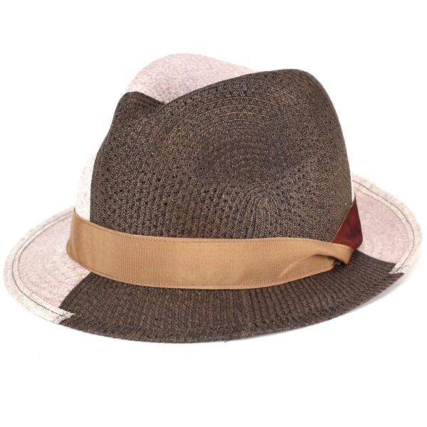 TESI テシ 春夏 ペーパー ハット 中折れ メンズ レディース イタリア 2トーンカラー 茶 濃茶 tesi（テシ） 春夏 ペーパー ハット 中折れ メンズ レディース