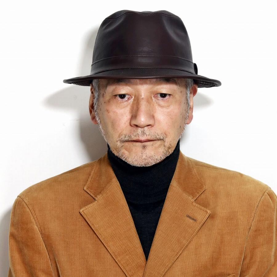 牛革 オイルレザー 中折れハット メンズ マツイ 中折れ帽子 秋 冬