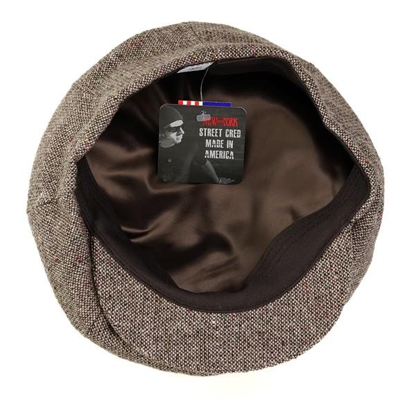 ニューヨークハット ハンチング ツイード ネップ NEWSBOY NEW YORK HAT キャスケット 茶 ブラウン｜elehelm-hatstore｜06