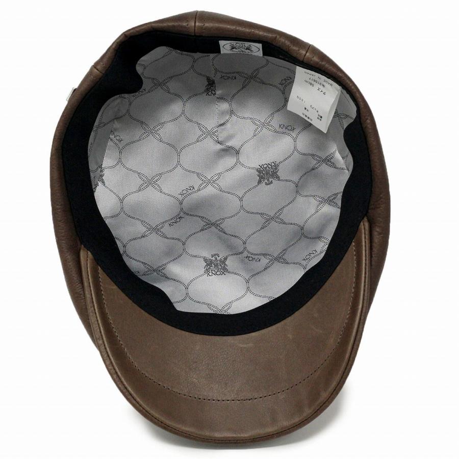 KNOX（ノックス） ハンチング 牛革 メンズ ハンチング帽 レザー 帽子