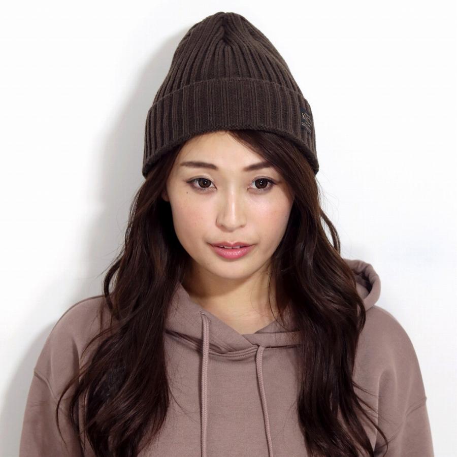 KNOX(帽子) リブニットワッチ 帽子 KNOX 茶 ニット帽 メンズ