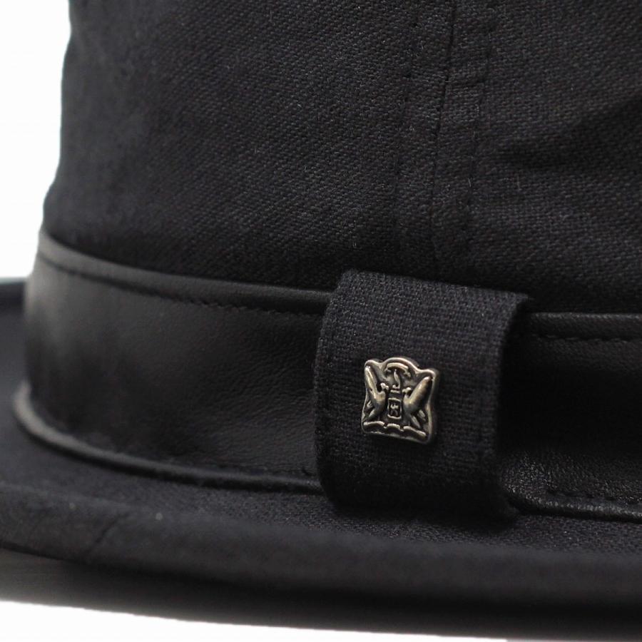 最終価格！KNOX 黒 レザー バケットハット KNOX（ノックス） ハット メンズ 春 夏 コットンハット 麻素材 牛革