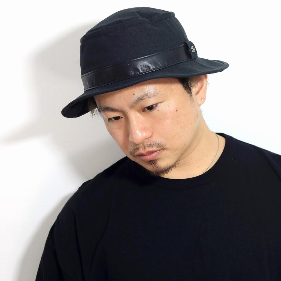 KNOX（ノックス） ハット メンズ 春 夏 コットンハット 麻素材 牛革