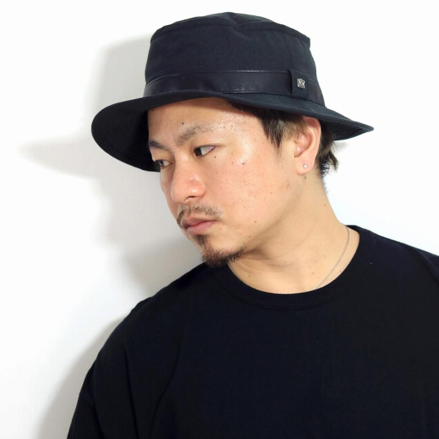 KNOX（ノックス） ハット メンズ 春 夏 コットンハット 麻素材 牛革
