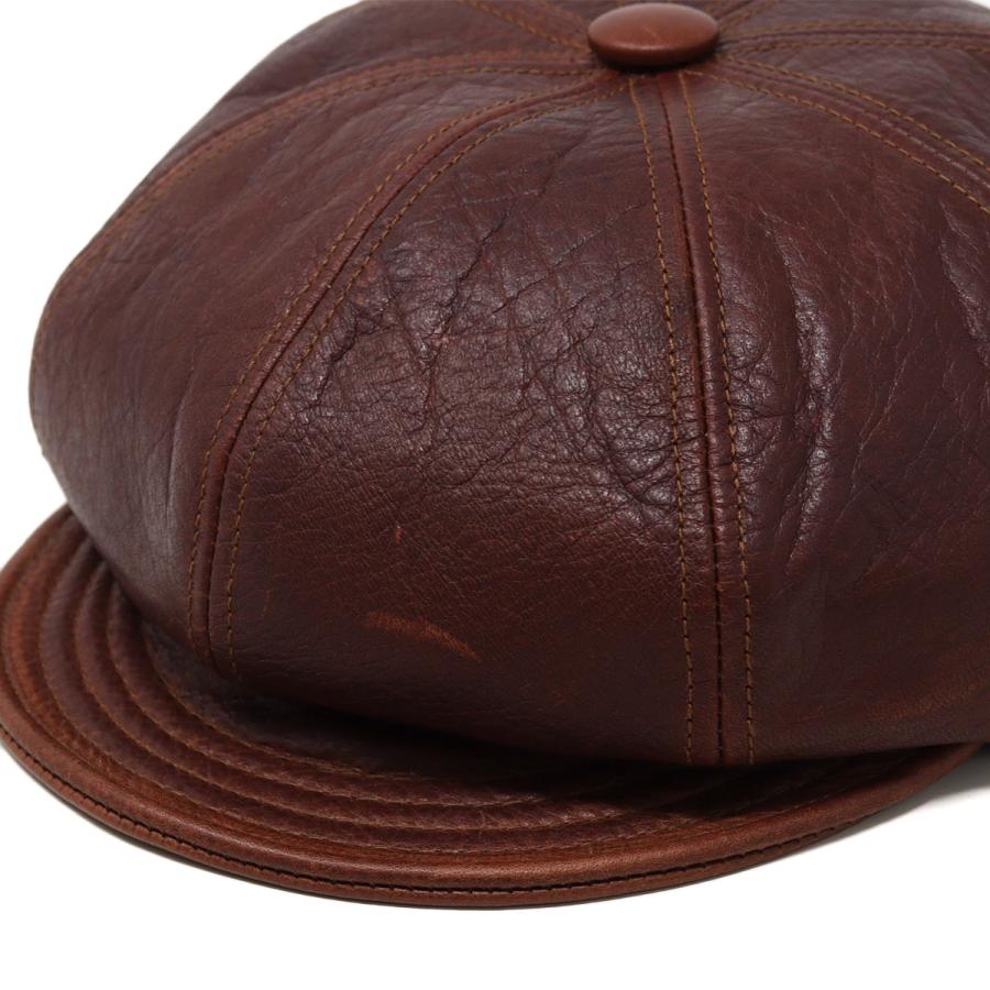NEW YORK HAT USA製 ラムレザー キャスケット NEW YORK HAT（ニューヨークハット） キャスケット レザー Vintage