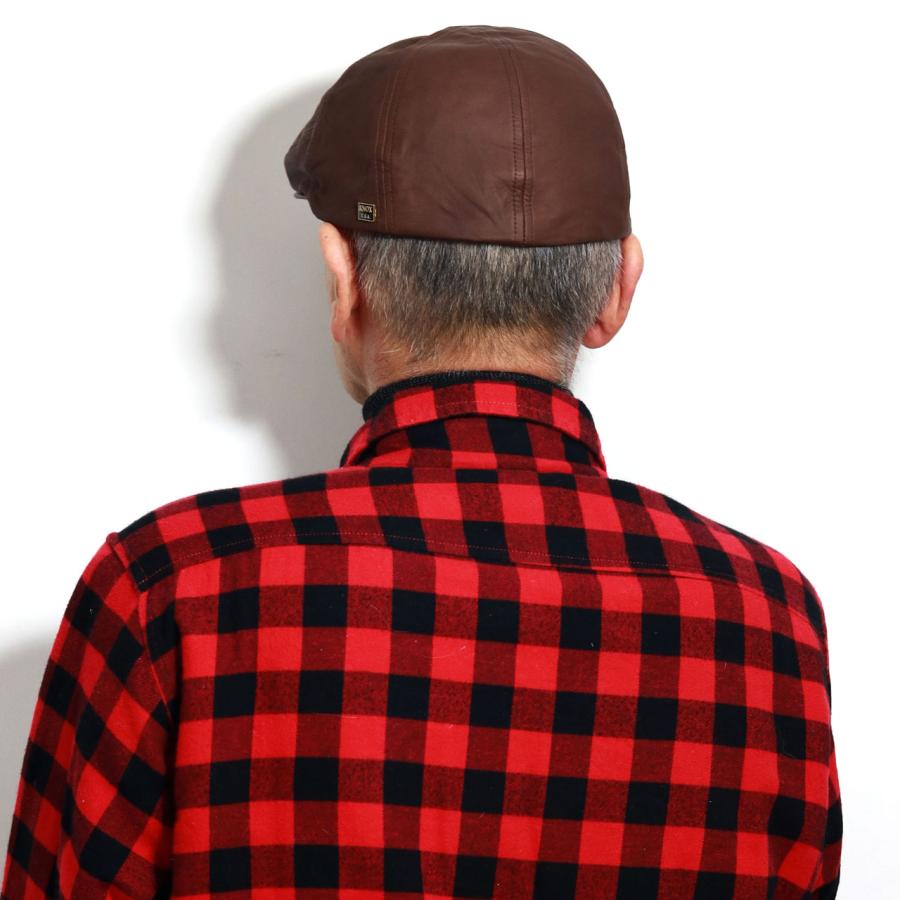 ハンチング帽子 メンズ ノックス 紳士帽子 ハンチング帽 メンズ ウォッシャブルレザー ハンチング メンズ 本革製 アイビーキャップ KNOX 牛革 帽子 メンズ 58cm 60cm / ブラック ブラウン［ ivy cap ］30代 40代 50代 60代 ファッション 男性 帽子 通販 送料無料 父の日 KNOX（ノックス） ハンチング帽子 メンズ 紳士帽子 ハンチング帽