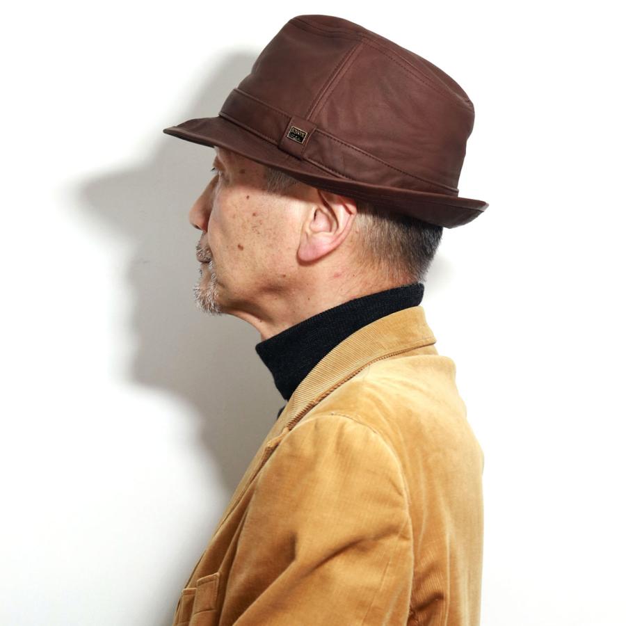 KNOX（ノックス） ウォッシャブルレザー マニッシュハット レザー