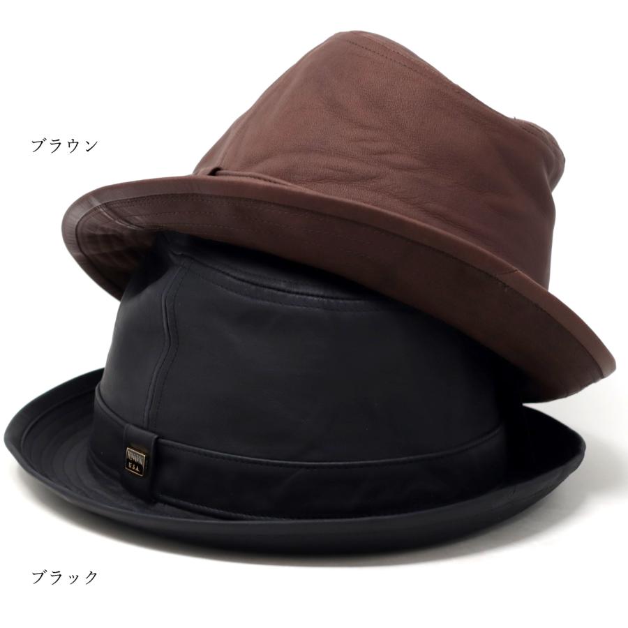 KNOX（ノックス） ウォッシャブルレザー マニッシュハット レザー