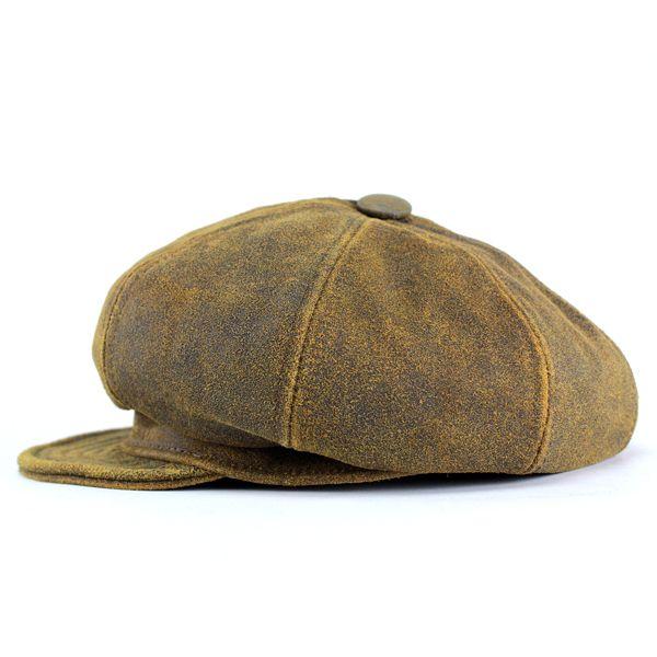 ハンチング帽 メンズ 帽子 ニューヨークハット アンティーク 牛革 