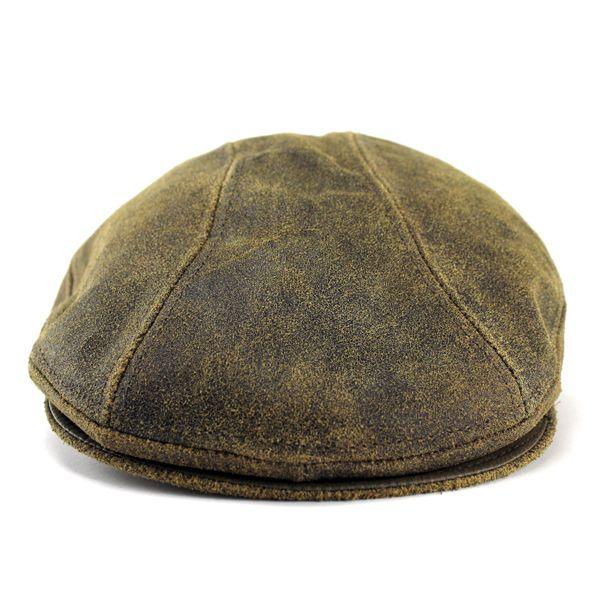 ニューヨークハット New York Hat ハンチング 帽子 メンズ アンティークレザー 牛革 ブラウン Antique Leather 1900 9255｜elehelm-hatstore｜03
