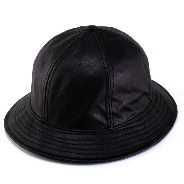 レアカラー本革仕様【ニューヨークハット】レザーメトロハット エンジ ヒップホップ NEW YORK HAT（ニューヨークハット） レザーハット 帽子 メンズ メトロ