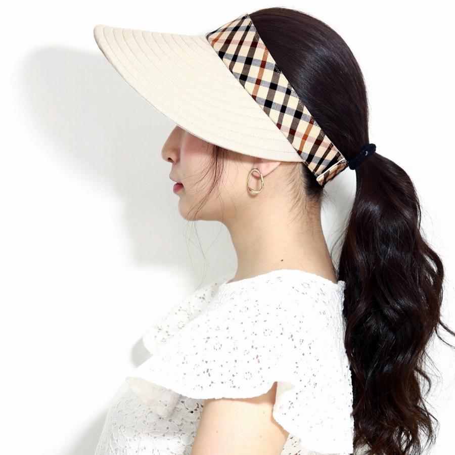 DAKS（ダックス） サンバイザー レディース 広つば 大きい UVカット