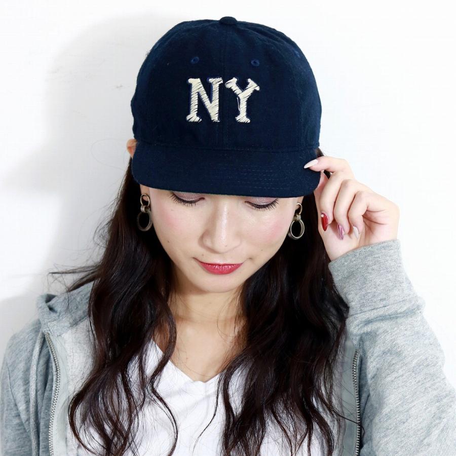 American Needle NYロゴキャップ ベージュ/ネイビー