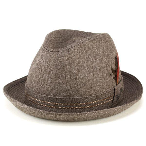 Borsalino 中折れハット ウール モカブラウン 59 Borsalino 帽子 中折れハット フェルト帽 軽量 秋 冬 メンズ 中