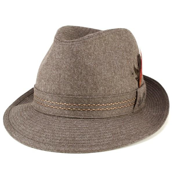 【美品】 ボルサリーノ Borsalino 中折れ ハット チェック　ウール Borsalino 帽子 ハット ウール 中折れハット ボルサリーノ