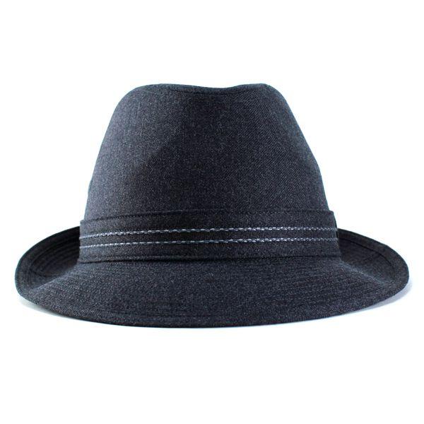 【美品】 ボルサリーノ Borsalino 中折れ ハット チェック　ウール Borsalino ボルサリーノ ハット メンズ ウール ラビットファー