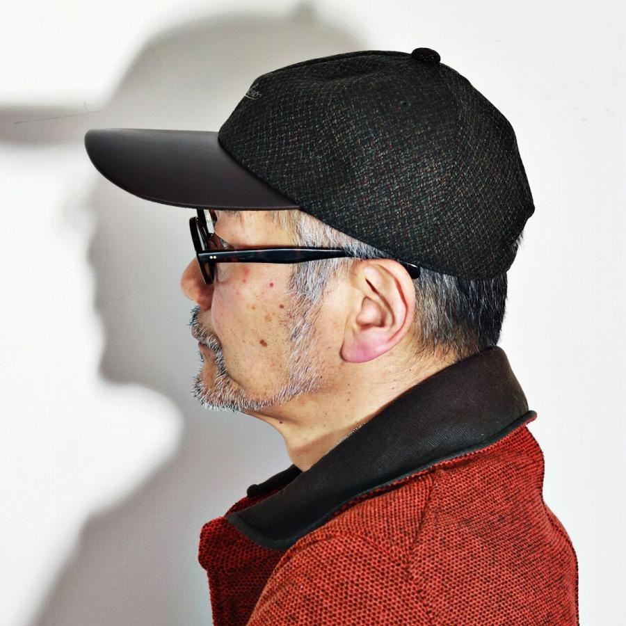 Borsalino（ボルサリーノ） 秋冬 レザー キャップ 帽子 メンズ 牛革 6