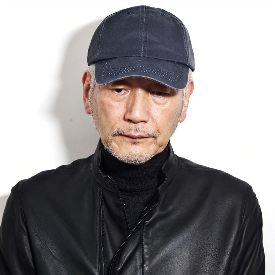 ヴィンテージ キャップ メンズ アウトドア レザー調 紳士 武骨