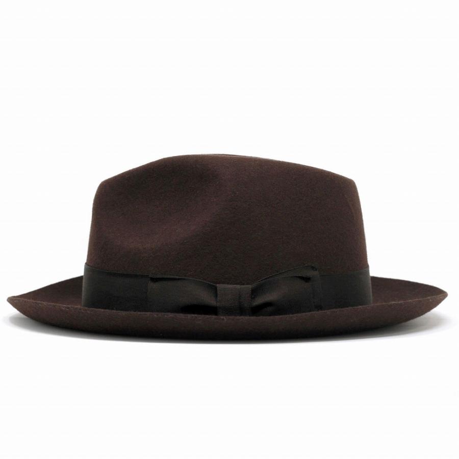 希少　美品　FUJI HAT フジハット　ヴィンテージ　ブラウン　フェルトハット Fuji HAT フジハット ファーフェルト ハット Kitton キトン 中折れ帽子