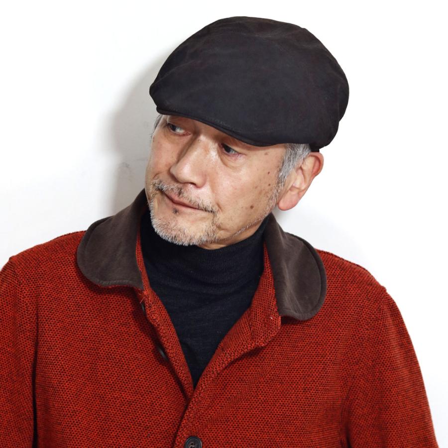 MADE IN USA アメリカ製 美品Bailey/ベイリー ベイリー 秋 冬 Bailey ハンチング バーニッシュドピッグスキンレザー