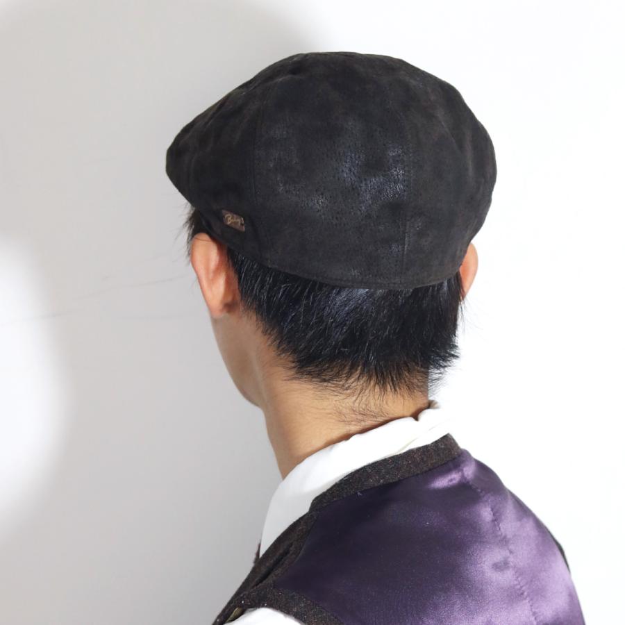 秋 冬 Bailey ハンチング メンズ バーニッシュド ピッグスキンレザー 帽子 ベイリー レザー 滑ら ベイリー 秋 冬 Bailey ハンチング バーニッシュドピッグスキンレザー