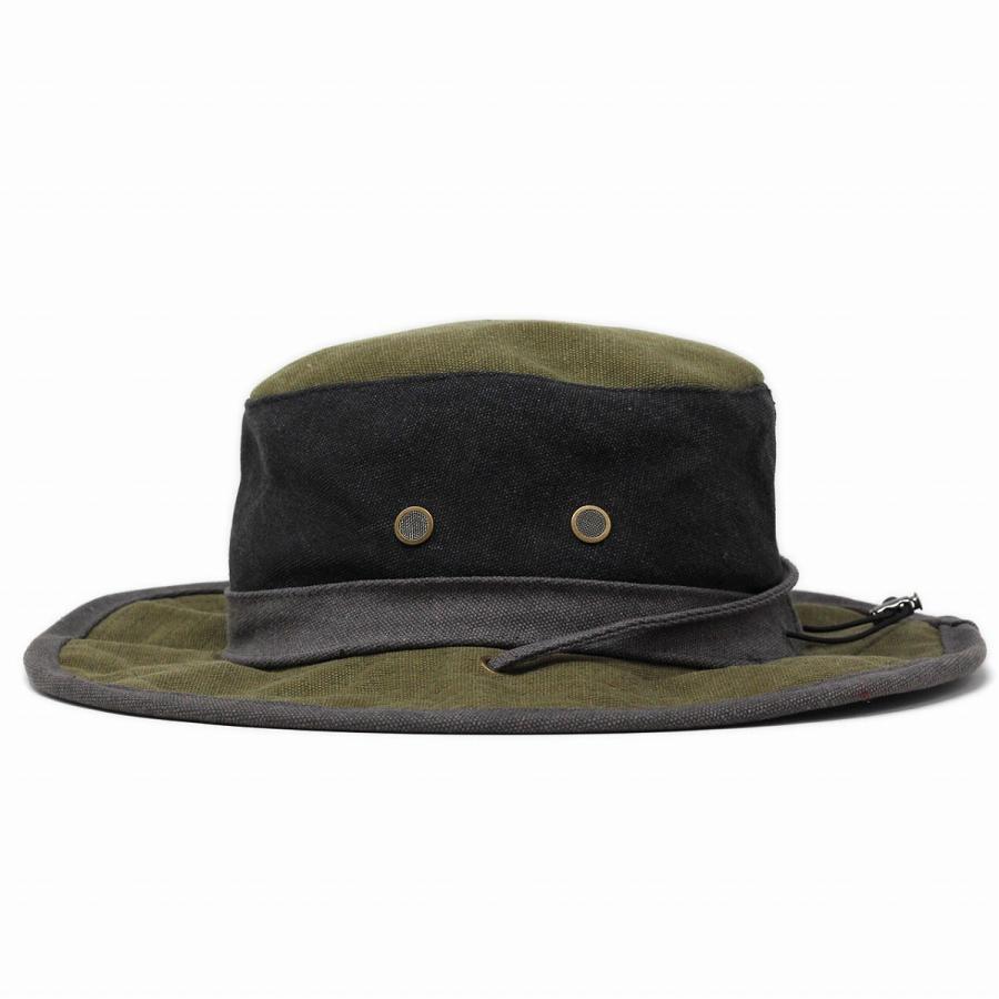 美品 90S OLD TIMBERLAND ティンバーランド サファリハット 黒 サファリハット アゴ紐 キャンバス生地 ハット アメリカ ブランド