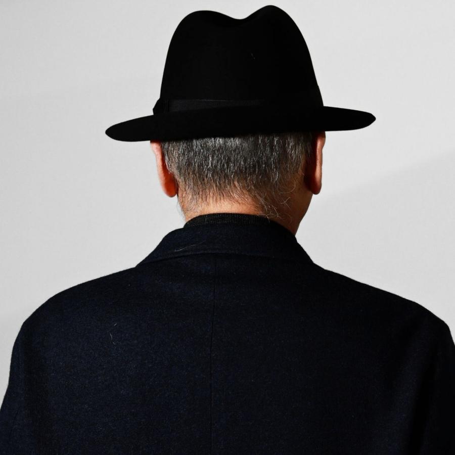 Borsalino 黒 ウール フェルトハット　サイズ61 ボルサリーノ公式オンラインストア】マチョ ウールフェルト