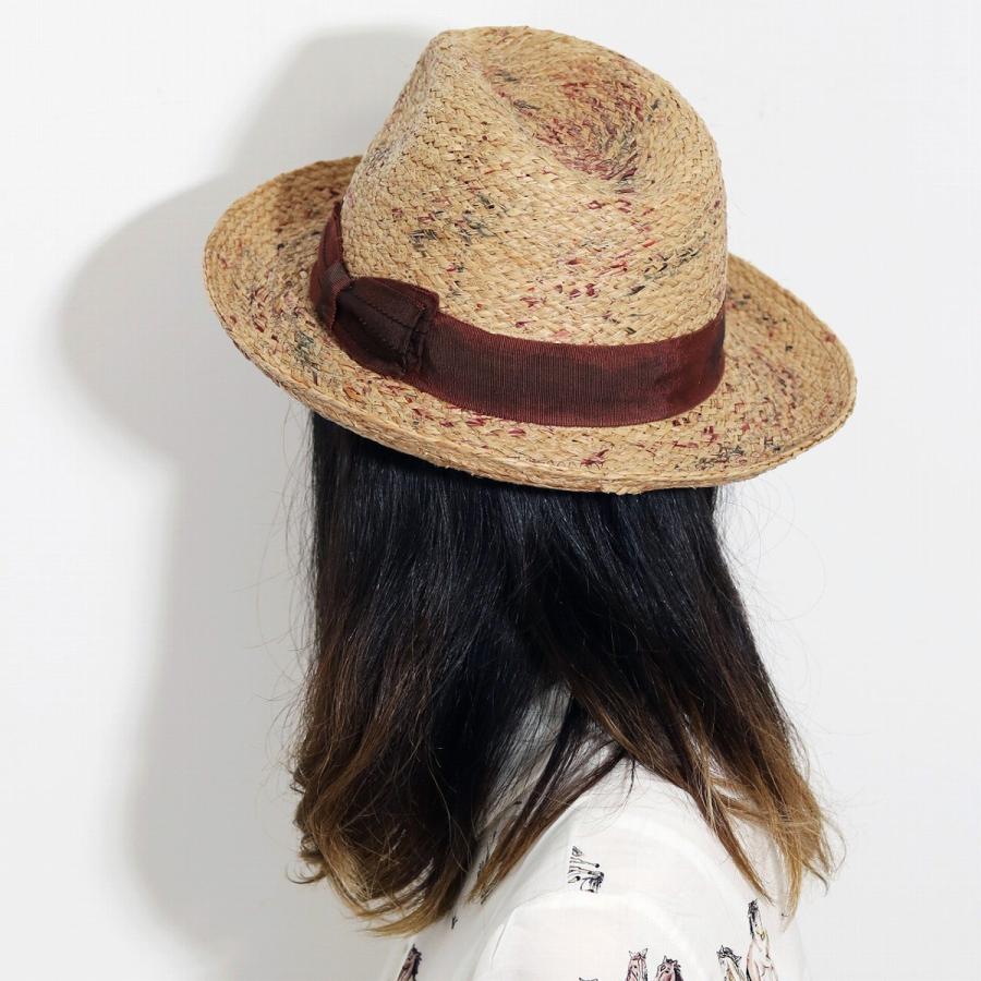 BROOKLYN HAT 麦わら帽子 ラフィア ハット 中折れ 帽子 ブルックリン