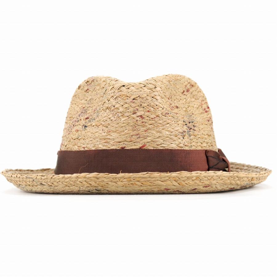 BROOKLYN HAT 麦わら帽子 ラフィア ハット 中折れ 帽子 ブルックリン