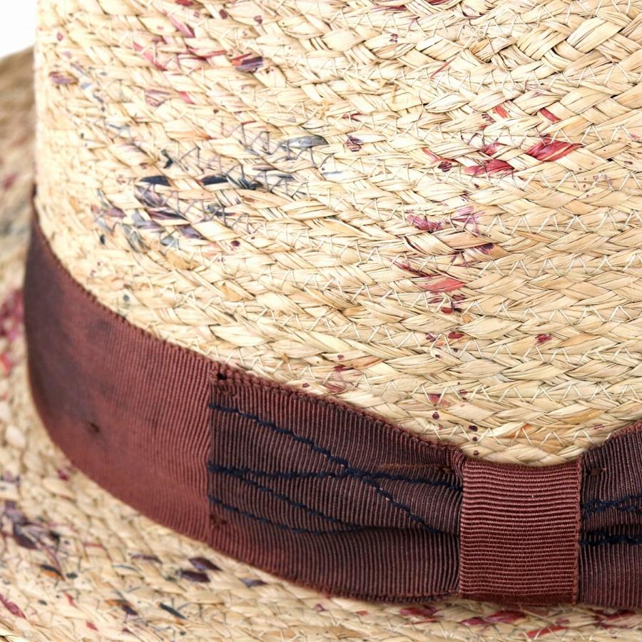 BROOKLYN HAT 麦わら帽子 ラフィア ハット 中折れ 帽子 ブルックリン