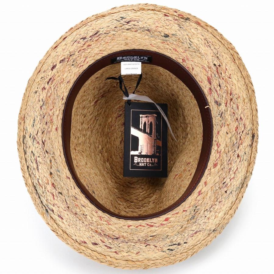 BROOKLYN HAT 麦わら帽子 ラフィア ハット 中折れ 帽子 ブルックリン