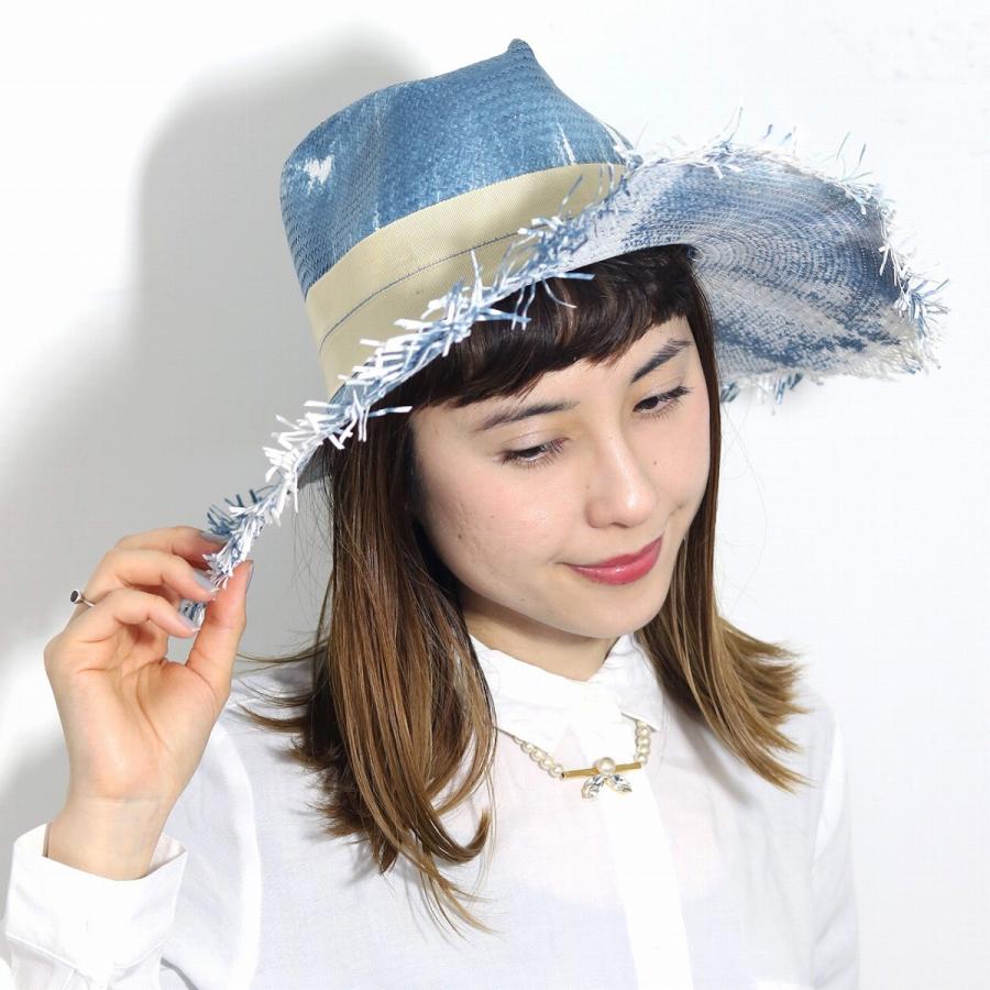 rei　ブルネロクチネリ　ワイドストローハット　レディース　フリーサイズ 切りっぱなし つば広 ハット ビーチ リゾート レディース ツバ広
