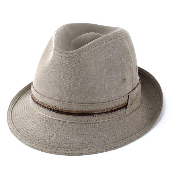 ハット メンズ ハット 帽子 ボルサリーノ 春夏 テンセル麻素材の中折れハット 紳士ハット ベージュ Blusquare Org