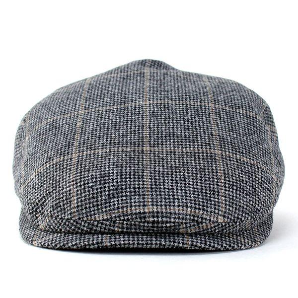 ボルサリーノ　グレー系 チェック柄 ハンチング Borsalino（ボルサリーノ） 帽子 ハンチング チェック柄 ウール 秋冬