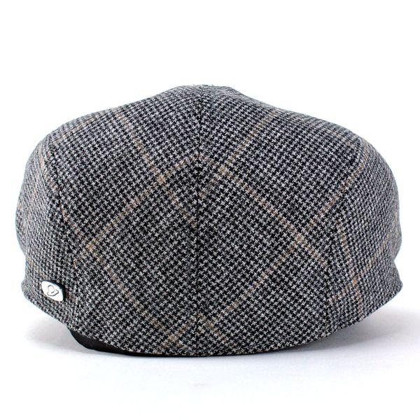 ボルサリーノ　グレー系 チェック柄 ハンチング Borsalino（ボルサリーノ） 帽子 ハンチング チェック柄 ウール 秋冬
