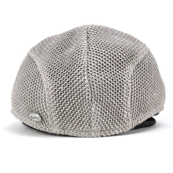 Borsalino ハンチング グレー Borsalino ハンチング 帽子 メンズ 麻ニット ボルサリーノ